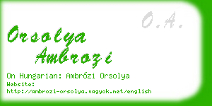 orsolya ambrozi business card